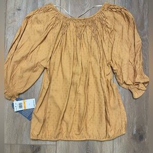 Democracy Women's Blouse in Mustard